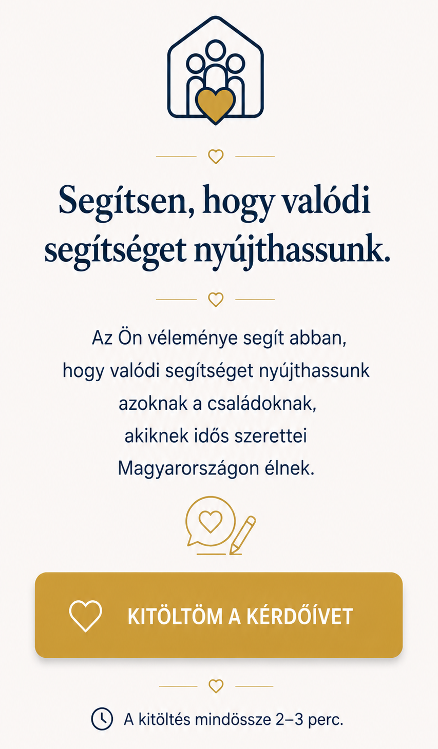 Kérdőív kitöltése – segítsen kialakítani a szolgáltatást